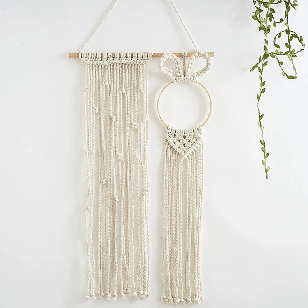 Bohemian Hand Woven Bunny Hairpin Rack Wall Decoration
