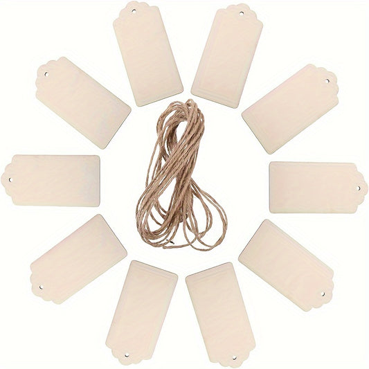 10pcs Wooden DIY Christmas Cutouts Hand Painting Pendants