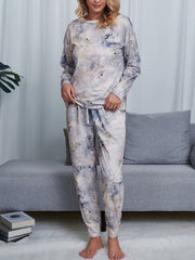 Tie Dye Lounge Set Long Sleeve Top & Pants
