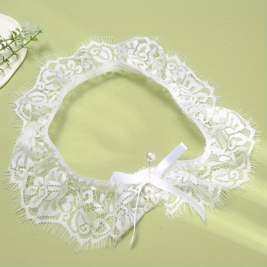 Faux Pearl Lace Legs Band Bridal Wedding Accessories