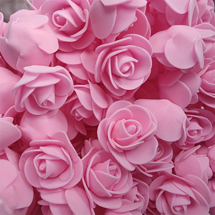 500pcs Mini Foam Rose Head 1.38in Artificial Rose Bear Flower