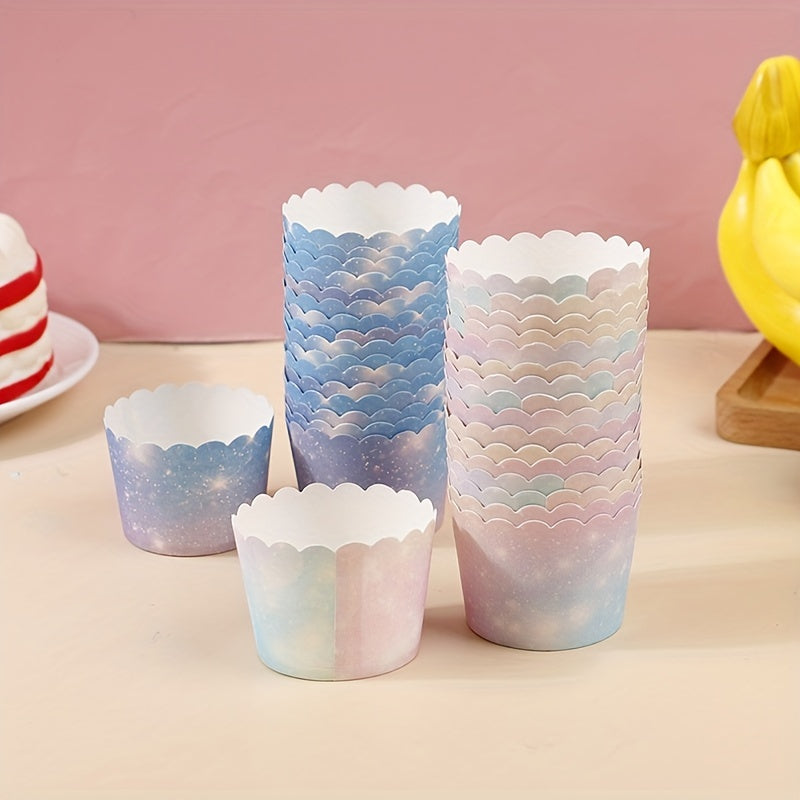50pcs Starry Sky Cupcake Liners Heat Resistant