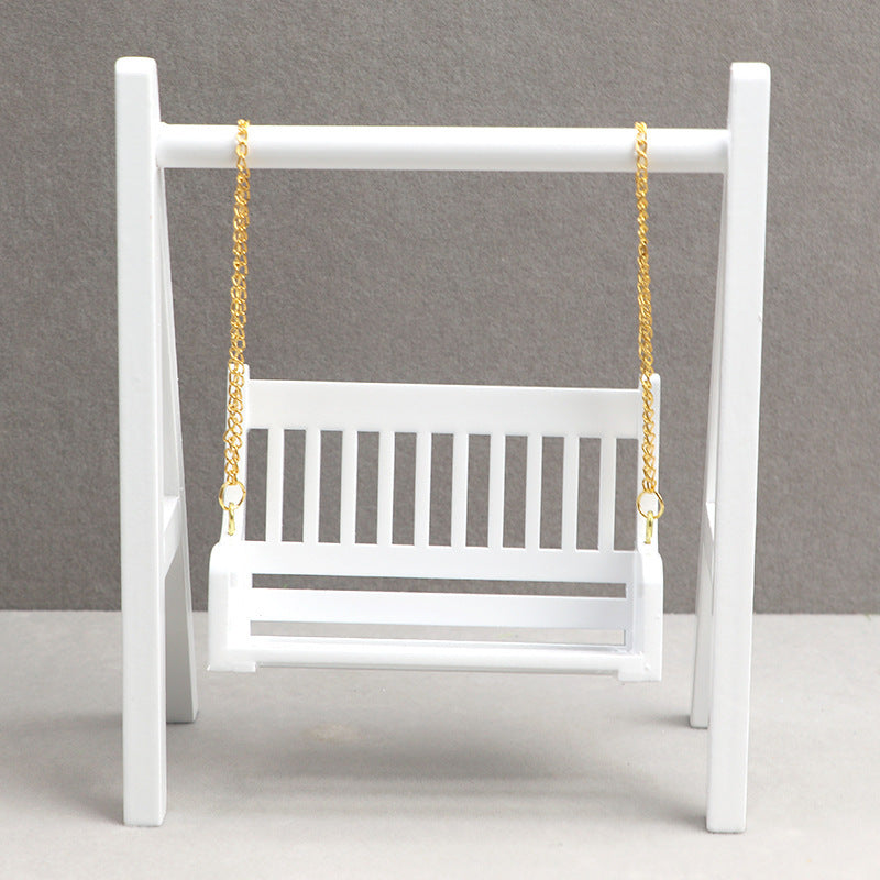 Dollhouse Mini Furniture Garden Swing Ornament