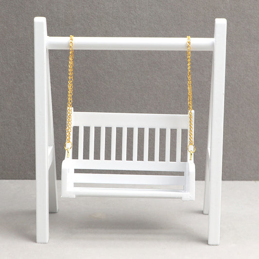 Dollhouse Mini Furniture Garden Swing Ornament