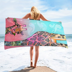 Cartoon Animal Beach Towel 70.8 x 35.4