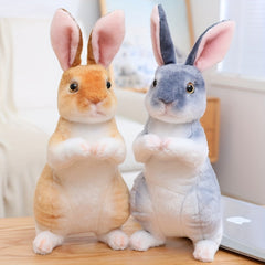 2pcs Beige Bunny Plush Toys - Perfect for Video Game Fans & Easter Decor