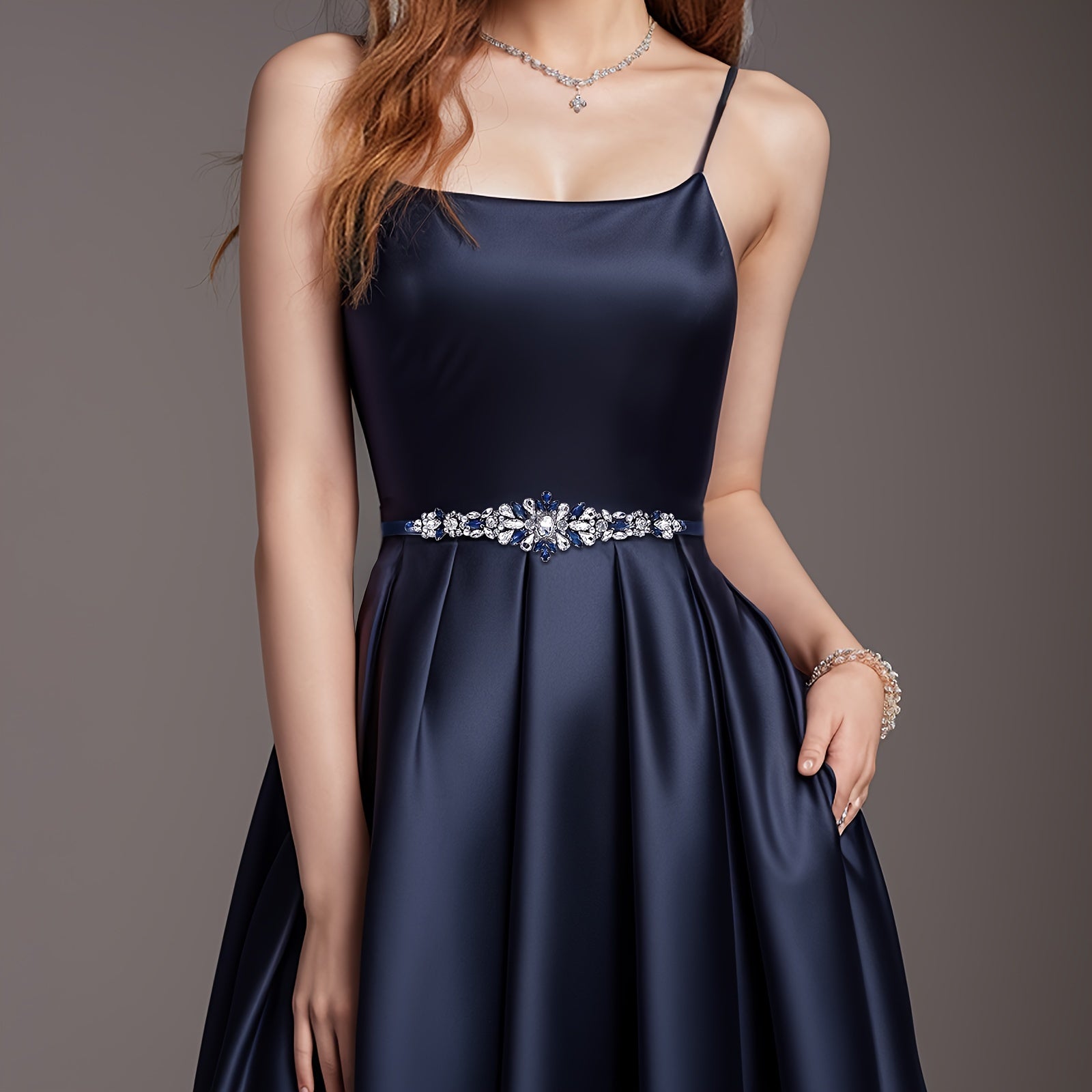 Royal Rhinestone Waist Band Bridal Dress Decoration