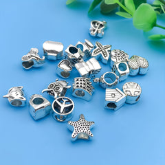 20pcs Mixed Metal Connectors Spacer Beads Tube Charms DIY Jewelry Making