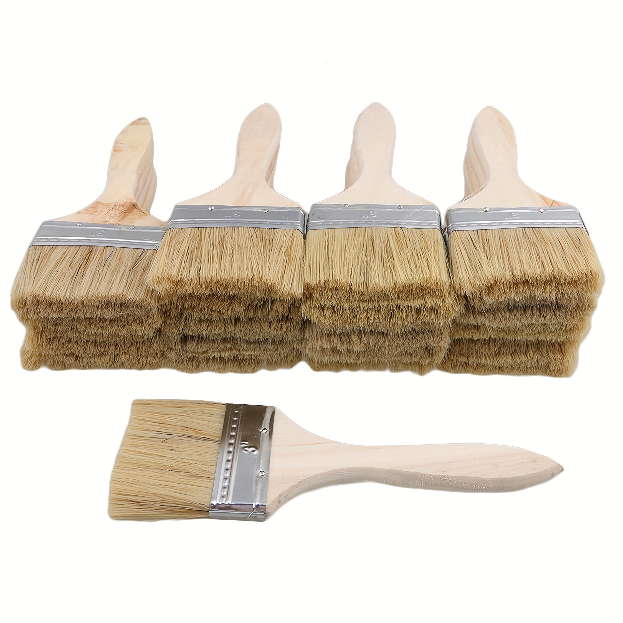 20pcs Thin Handle Paint Brushes 3 Inches