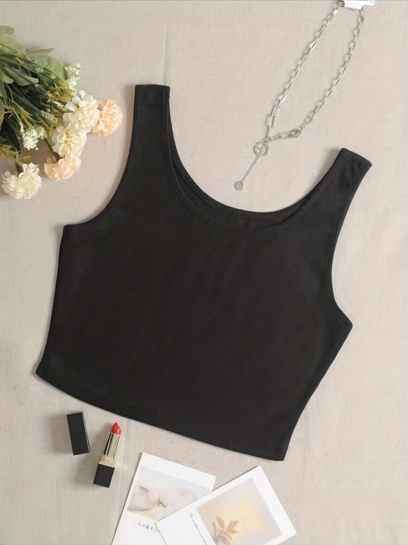 Crop Tank Top High Stretch Yoga Gym Tank Top