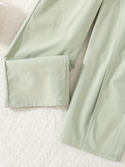 Girl's Cut Out Blazer & Pants Set Casual Outfits