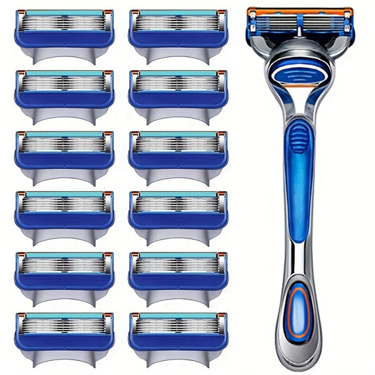 Men's Anti-Slip Disposable Razor Handle with Replacement Holder