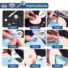 323pcs Marine Canvas Snap Kit Stainless Steel Components