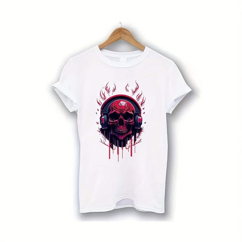 Skull Music Iron on Transfer Stickers for DIY Clothing