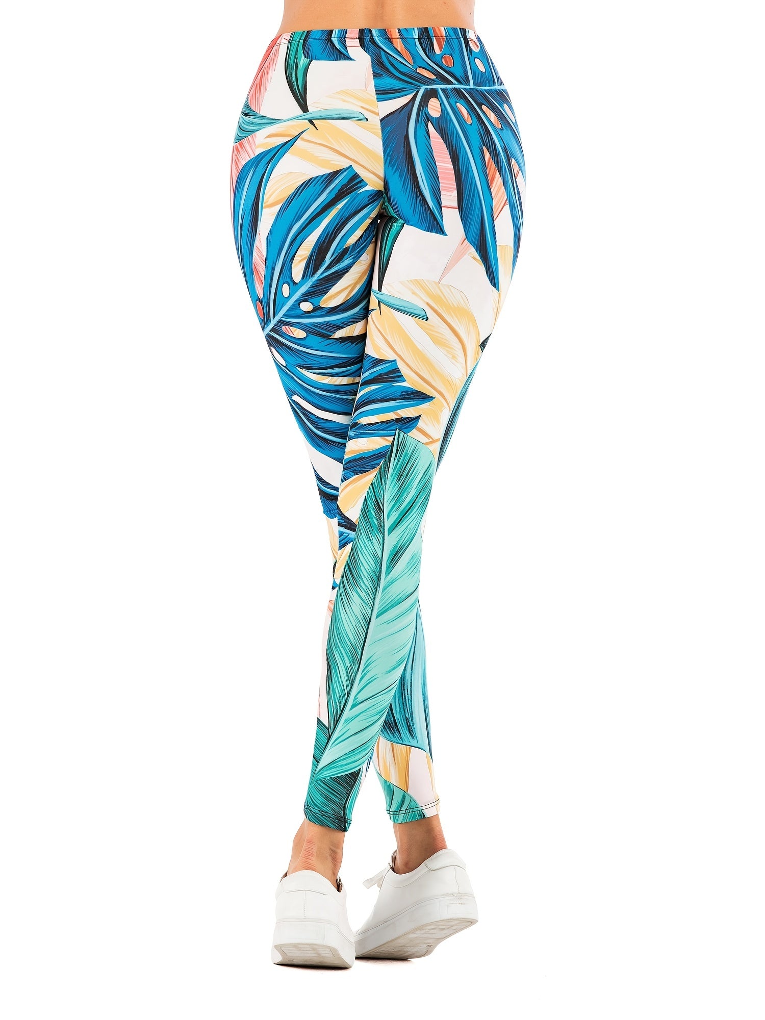 Sexy Jungle Print Leggings High Waist Slim Fit Elastic Bottoms