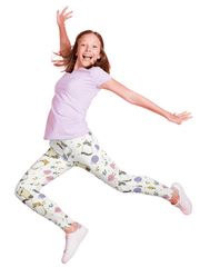 Dalmatian Print Girls Sports Leggings Elastic Tight Pants