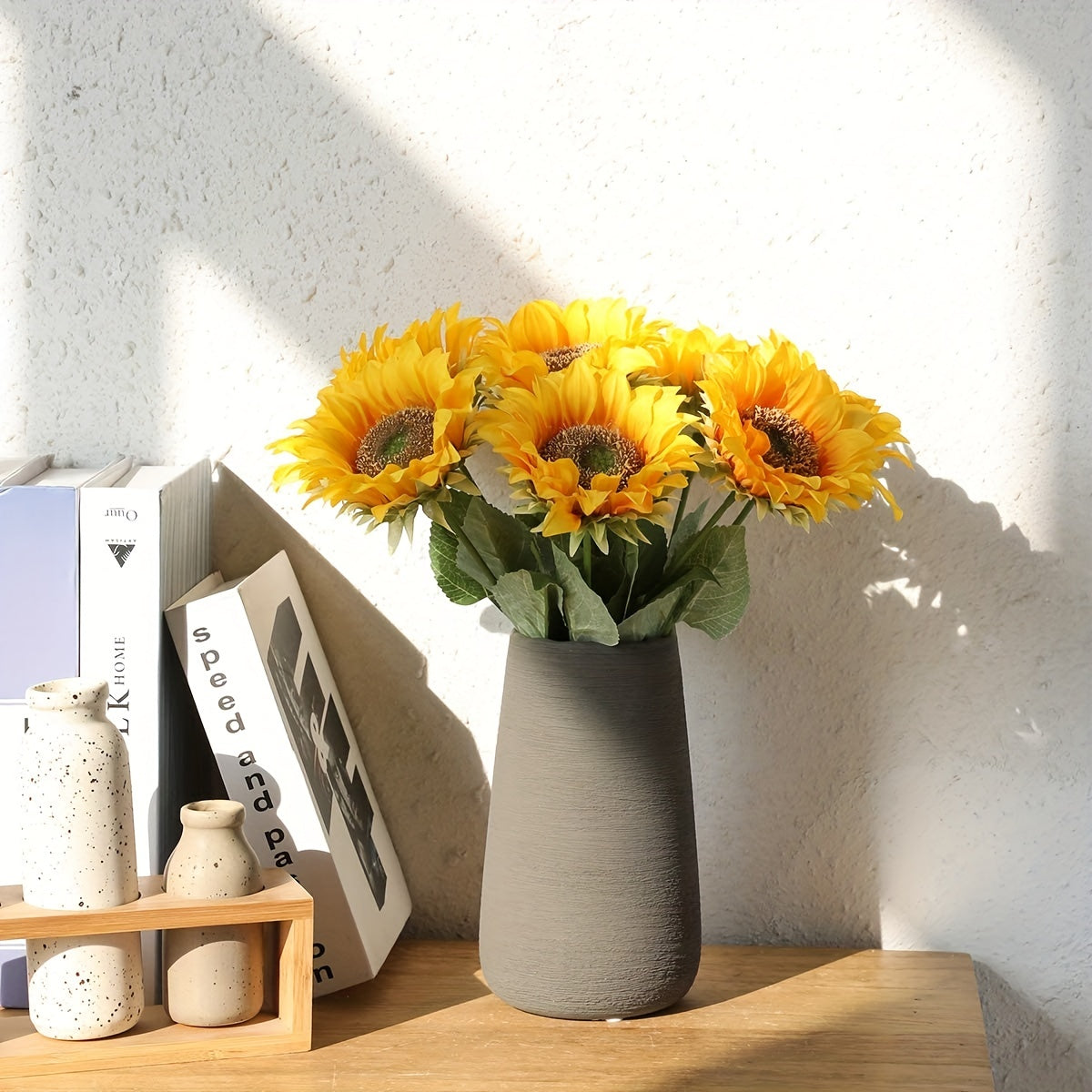 6pcs Realistic Sunflower Flower for DIY Crafts and Home Decor