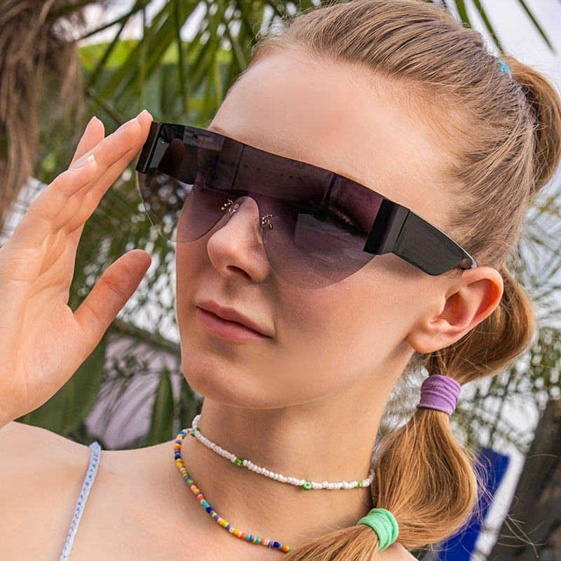 Y2K Gradient Rimless Sunglasses UV400