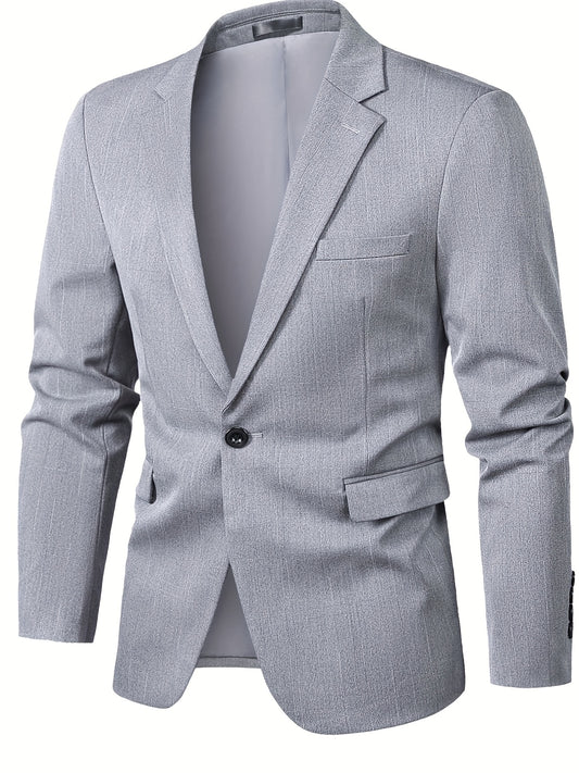 Satin Lapel Business Casual Men's Blazers