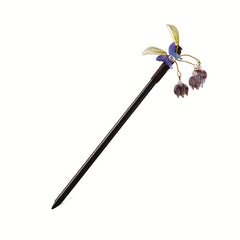 Butterfly Shape Hair Pin With Floral Pendant Chinese Style Hair Stick