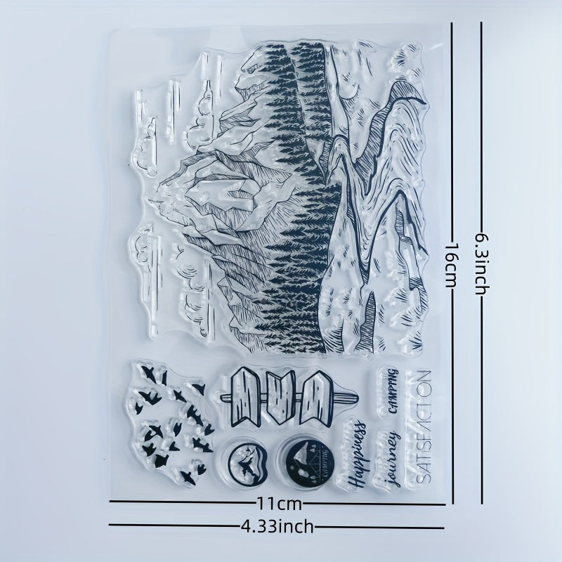 Travel Camping Hand Account Stamp Reusable Stationery Cartoon Stamp