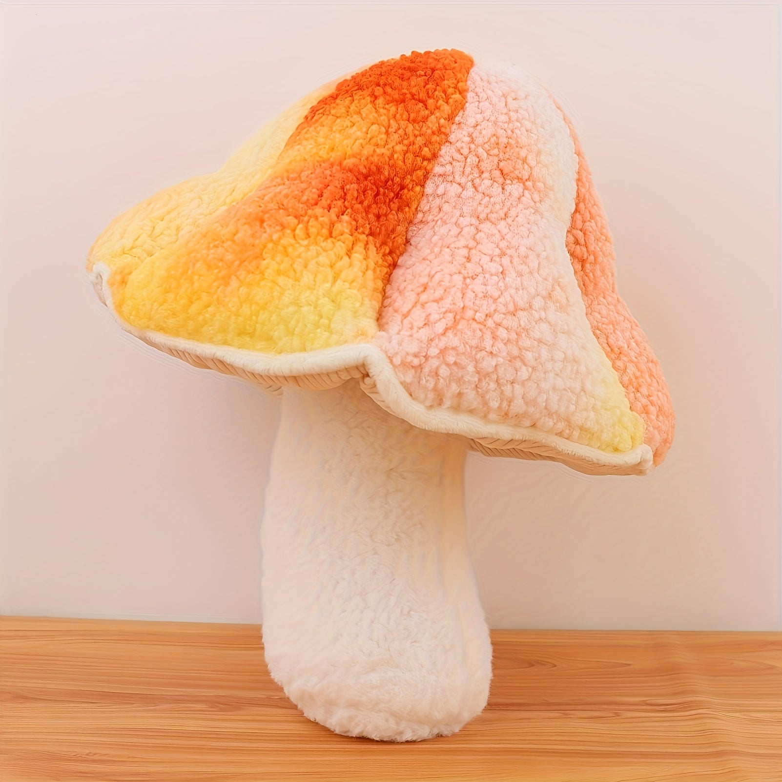 Whimsical Mushroom Pillow 6in Stuffed Plush Sofa Cushion Gradient Home Decor