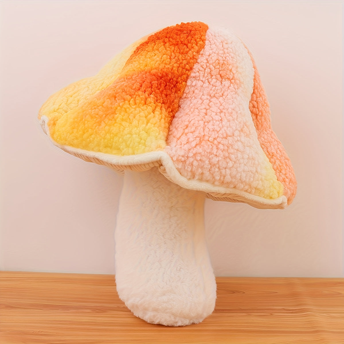 Whimsical Mushroom Pillow 6in Stuffed Plush Sofa Cushion Gradient Home Decor