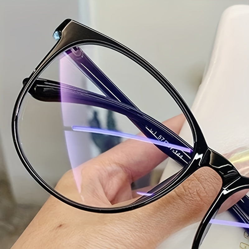 Light Blocking Glasses Square Clear Lens Anti Eyestrain Spectacles Frame Glasses