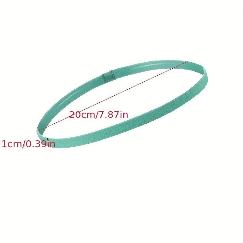 Silicone Strip Wristband Sports Headband Elastic Yoga Fitness Running