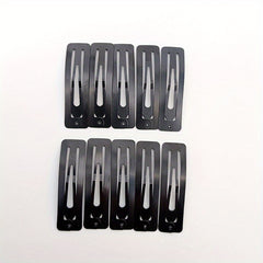 10pcs Solid Hair Snap Clip Casual Daily Headwear for Female