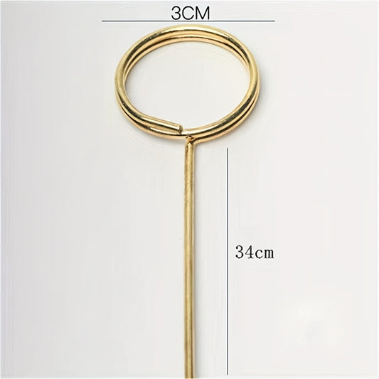 Metal Flower Fork Bundle Clip Golden Plated Sticker Gift Card