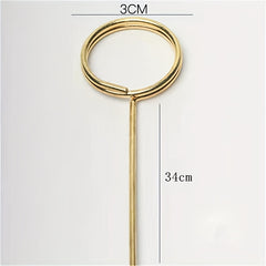 Metal Flower Fork Bundle Clip Golden Plated Sticker Gift Card