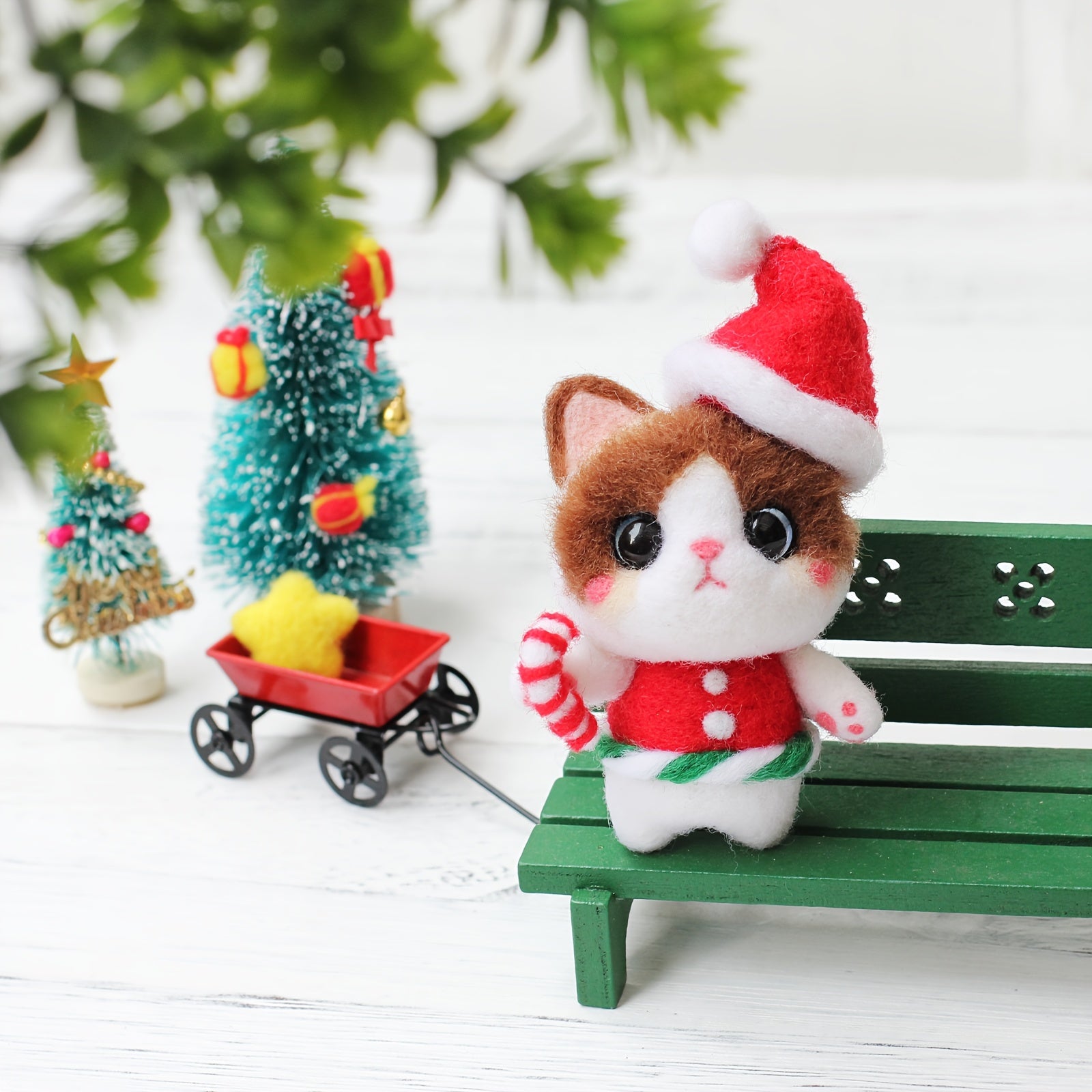 Wool Needle Felting Kit Cat Doll for Beginners
