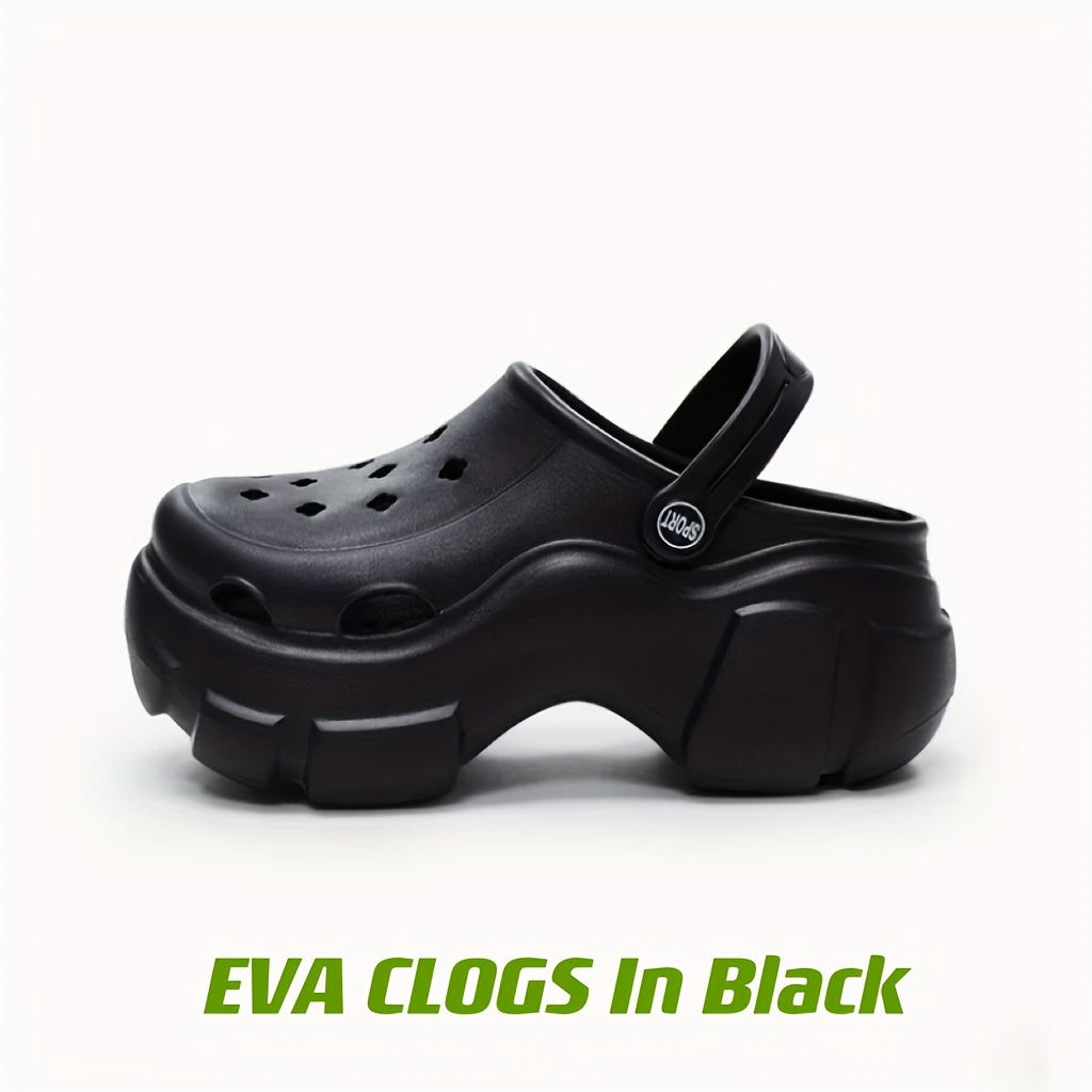 Women's Platform Hollow Out Non-slip Clogs Round Toe Slides Shoes