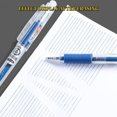 0.5mm Erasable Gel Bullet Pen w/ Rubber Holder - Office & School Supplies