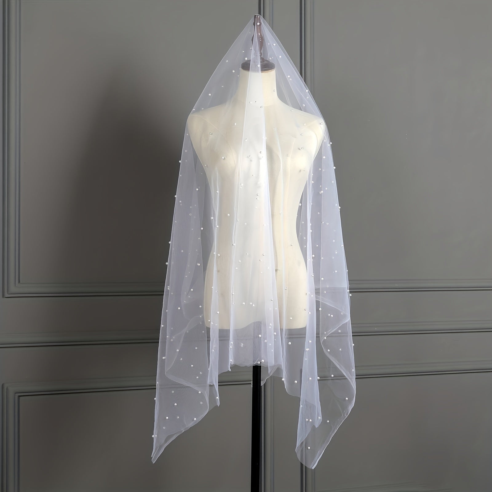 Pearl Thin Veil Lace Jacquard Fabric High Fabric Quilted Textile Sewing