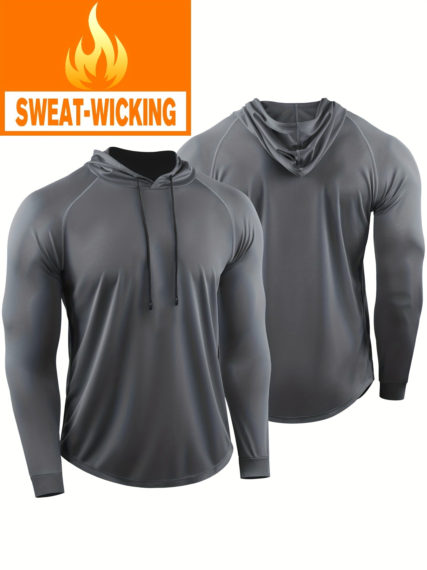 Men's Basketball T-Shirt Hooded Sweater Long Sleeve Running Fitness Suit