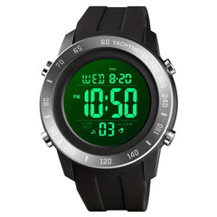 LED Light Up Electronic Watch Silicone Band Waterproof Sports Watch