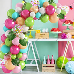 Tropical Hawaii Balloons Arch Garland Kit Wedding Party Decorations