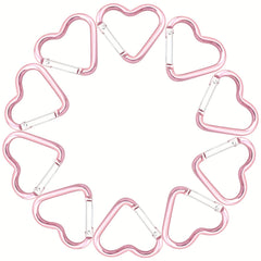 10pcs Heart Shaped Carabiner Hooks for Fishing Hiking Traveling Camping
