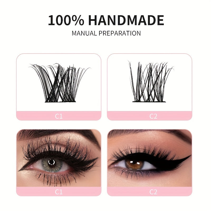 DIY Curly Lash Clusters Eyelash Extension Kit with Strong Hold Lash Glue