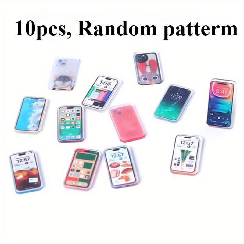 10 Mini Smartphone Kits for Dollhouse - Random Designs 1:12 Scale Rea