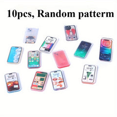 10 Mini Smartphone Kits for Dollhouse - Random Designs 1:12 Scale Rea