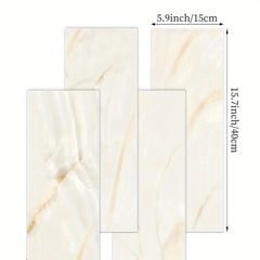 Yellow Marble Adhesive Floor Tiles Peel And Stick PVC Waterproof