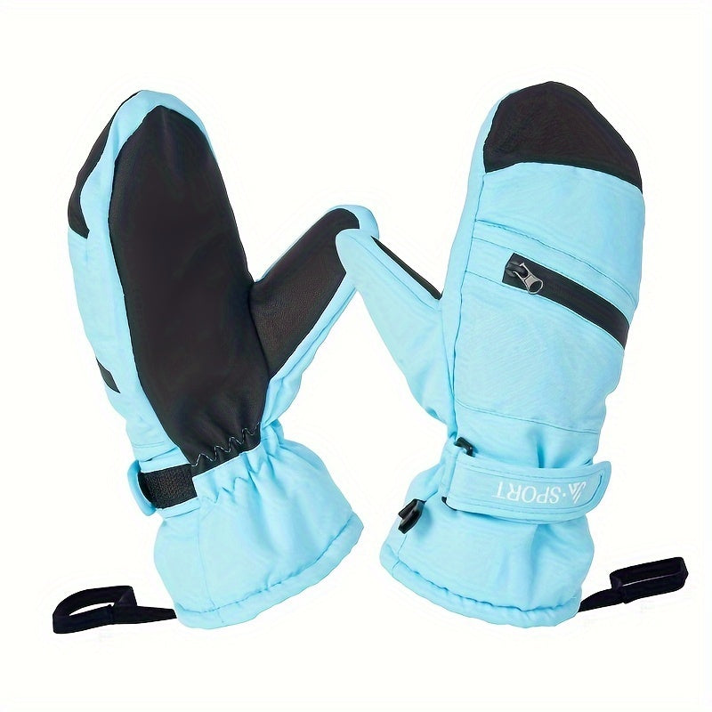 Waterproof Coldproof Windproof Gloves, Warm Thickened Touch Screen Gloves