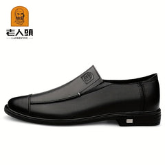 Men's Cap Toe Loafer Shoes Spring Comfy Non slip Slip On Shoes