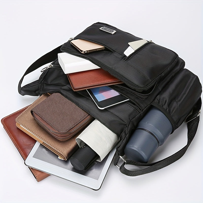 Nylon Casual Briefcase Functional Storage Organizer Messenger Bag