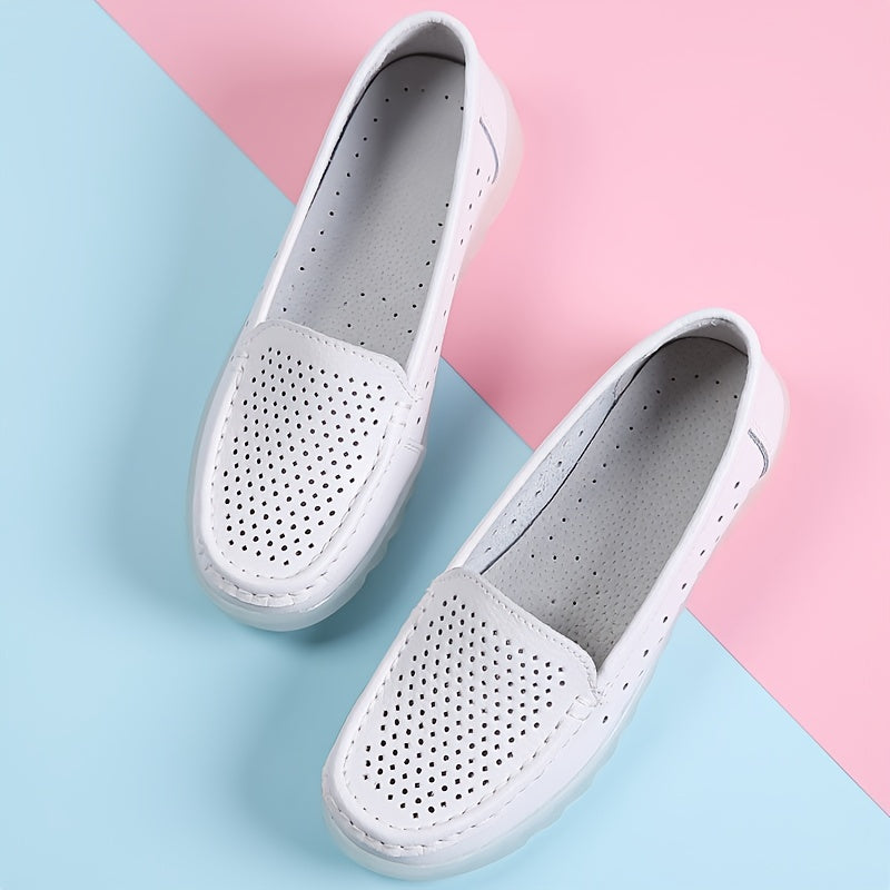 Women's Slip On Flat Loafers Soft Sole Shoes For Nurse Work
