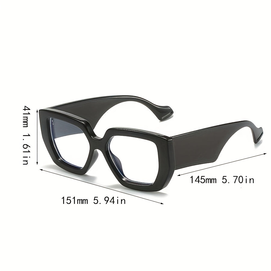 Geometric Clear Lens Glasses For Men Women Anti Light Photo Booth Props
