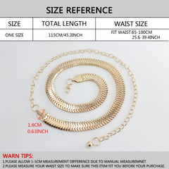 Women's Metal Waist Chain Decoration Dress Long Skirt Top Waist Slimming Belt